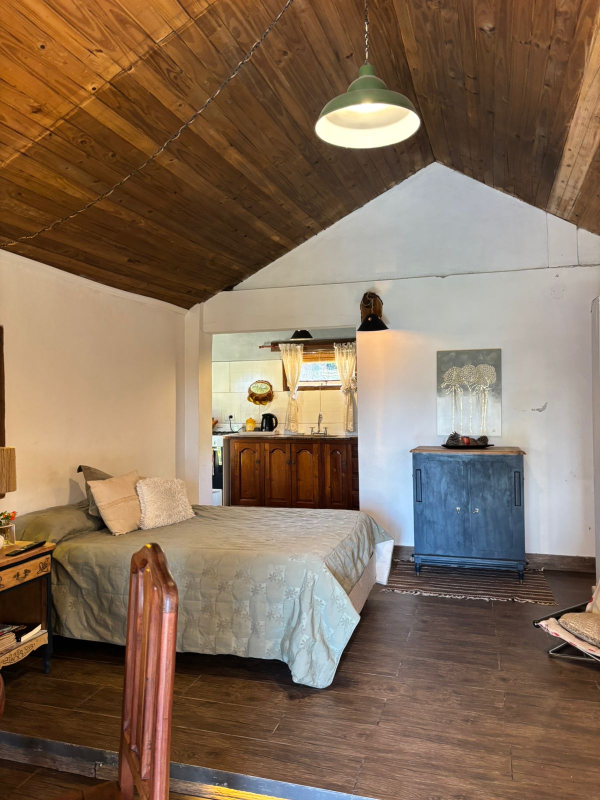 Espacio integrado de dormitorio y cocina
